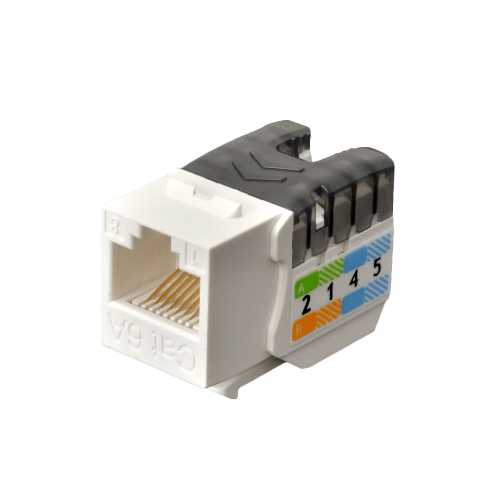 Unshielded Cat 6A 90˚ Keystone Jack